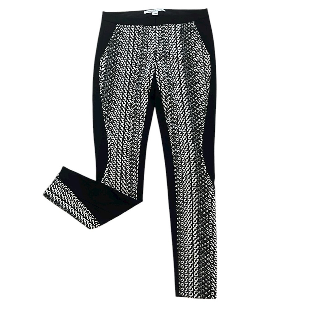 DIANE VON FURSTENBERG Slimming Stretch Pants with Ankle Zipper Size 6